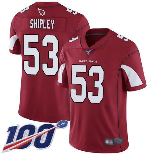 Arizona Cardinals Limited Red Men A.Q. Shipley Home Jersey NFL Football 53 100th Season Vapor Untouchable